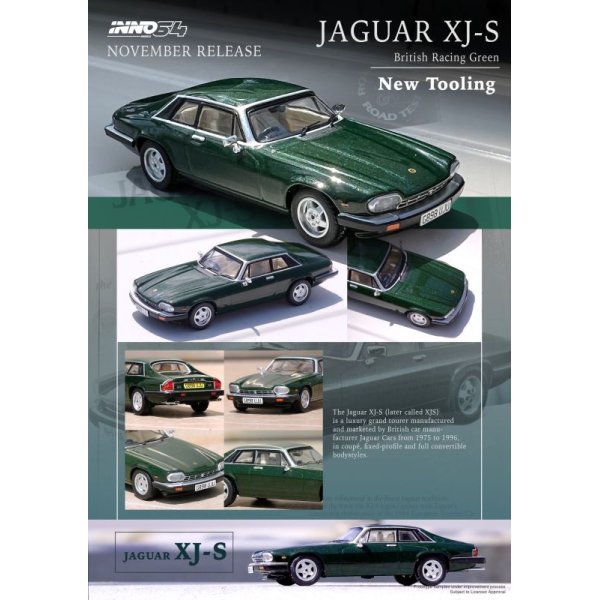 INNO Models 1 64 Jaguar XJ S British Racing Green AXELLWORKS HOBBYTOWN