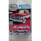 auto world 1/64 '77 Chevrolet Fleetside Pickup Truck Metallic Red