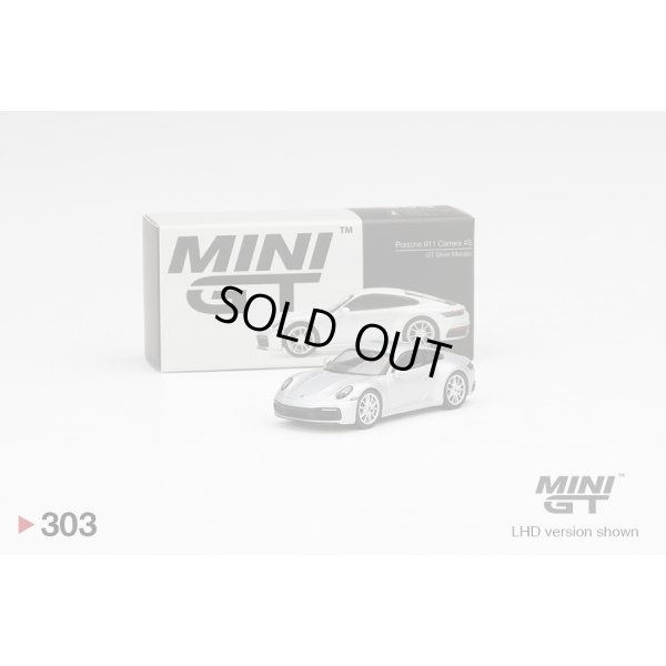 画像1: MINI GT 1/64 Porsche 911 (992) Carrera 4S GT Silver Metallic (RHD)