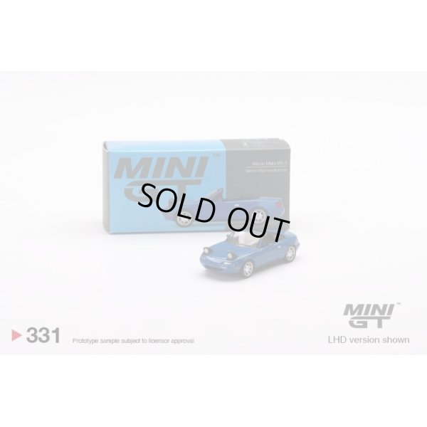 画像1: MINI GT 1/64 Mazda Miata MX-5 (NA) Mariner Blue Headlight Up (LHD)