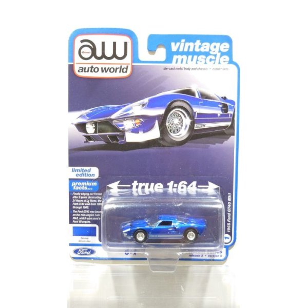 画像1: auto world 1/64 1965 Ford GT40 MK.I Blue