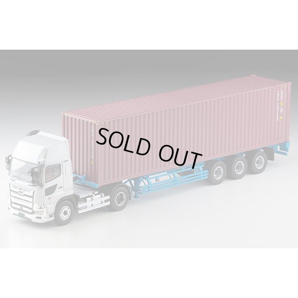 画像1: TOMYTEC 1/64 Limited Vintage NEO Hino Profia 40ft Marine Container Trailer （東邦車輛TC36H1C34）(Silver) 