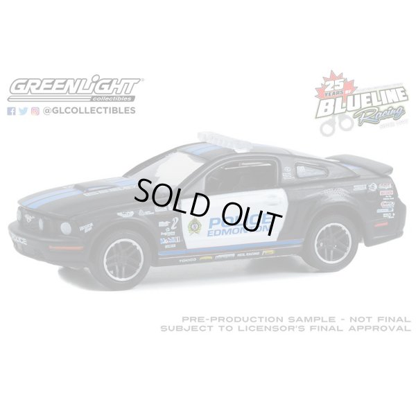 画像1: GREEN LiGHT EXCLUSIVE 1/64 2009 Ford Mustang GT - Edmonton Police, Edmonton, Alberta, Canada - Blue Line Racing 25 Years