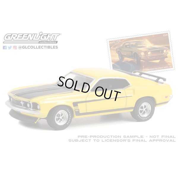 画像1: GREEN LiGHT EXCLUSIVE 1/64 1969 Ford Mustang Boss 302 (USPS): 2022 Pony Car Stamp Collection by Artist Tom Fritz