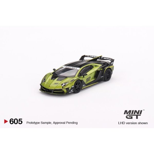 画像1: MINI GT 1/64 LB-Silhouette WORKS Lamborghini Aventador GT EVO Lime (RHD)