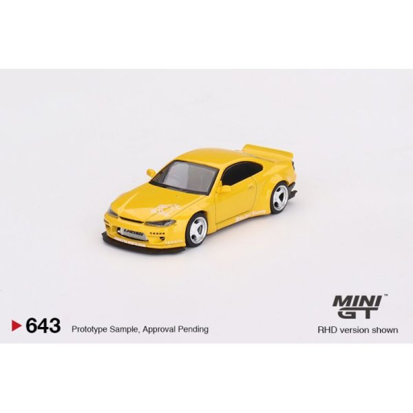 画像1: MINI GT 1/64 Rocket Bunny Nissan Silvia (S15) Yellow (RHD)