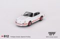 MINI GT 1/64 Porsche 911 Carrera RS 2.7 Grand Prix White/Red Livery (LHD)