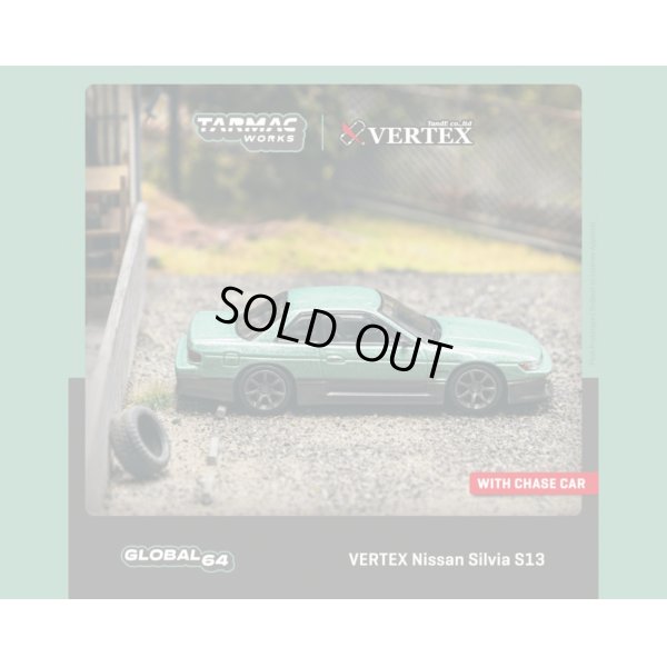 画像1: Tarmac Works 1/64 VERTEX Nissan Silvia S13 Green/Grey