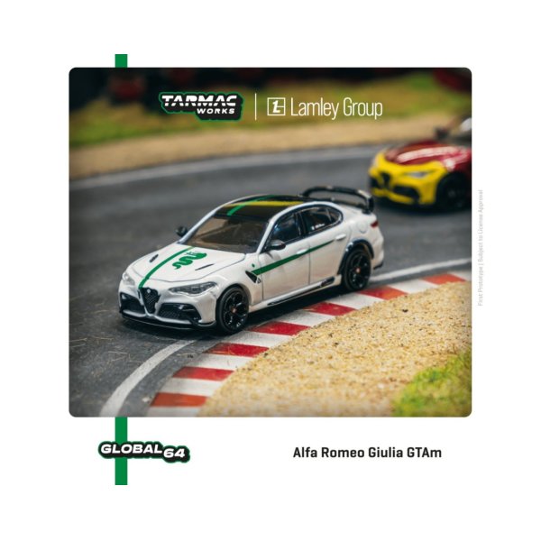 画像1: Tarmac Works 1/64 Alfa Romeo Giulia GTAm White/Green