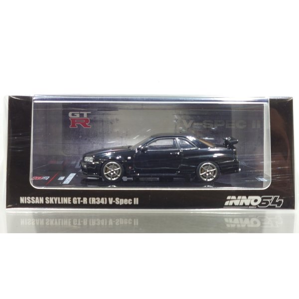 画像1: INNO Models 1/64 Nissan Skyline GT-R (R34) V-SPEC II Black