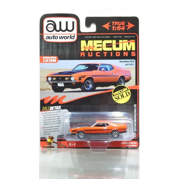 画像1: auto world 1/64 1971 Ford Mustang Boss 325 Calypso Coral