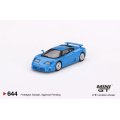 MINI GT 1/64 Bugatti EB110 GT Blue Bugatti (LHD)