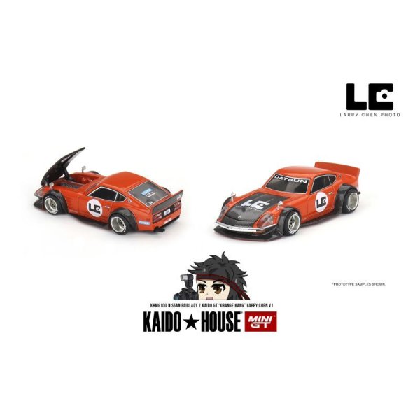 画像1: MINI GT 1/64 Nissan Fairlady Z Kaido GT "ORANGE BANG" Larry Chen V1 (LHD)