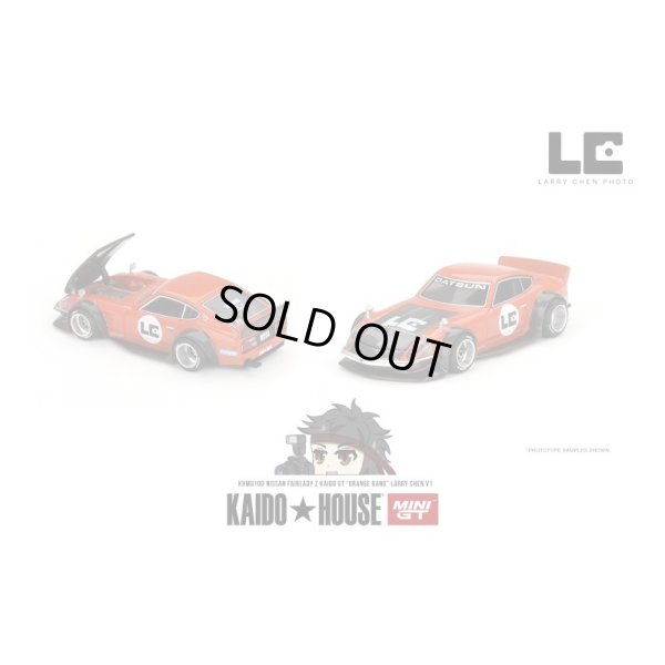 画像1: MINI GT 1/64 Nissan Fairlady Z Kaido GT "ORANGE BANG" Larry Chen V1 (LHD)