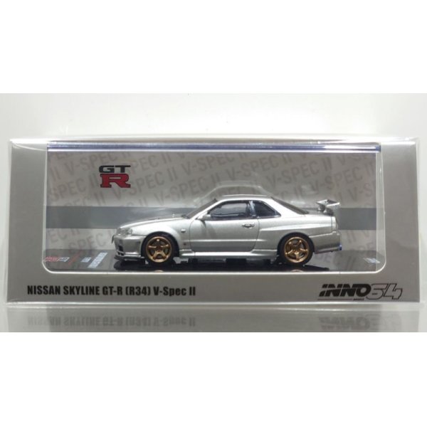 画像1: INNO Models 1/64 Nissan Skyline GT-R (R34) V-Spec II Silver