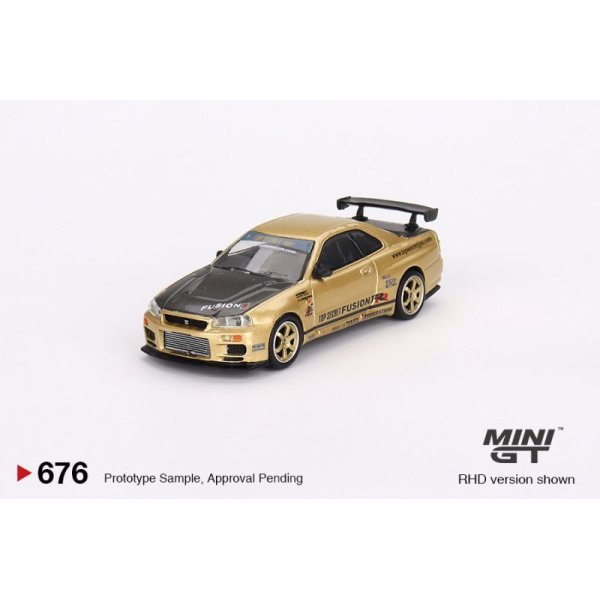 画像2: MINI GT 1/64 Nissan Skyline GT-R R34 Top Secret Gold (RHD) Japan exclusive