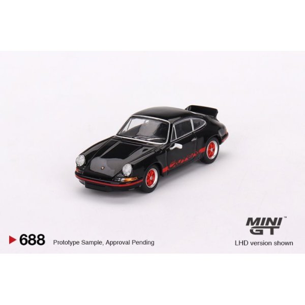 画像1: MINI GT 1/64 Porsche 911 Carrera RS 2.7 Black/Red Livery (RHD)