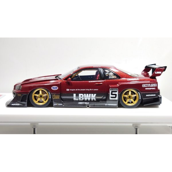 画像2: EIDOLON 1/43 LB-ER34 Super Silhouette SKYLINE Vino Rosso / Gummetallic Tow-tone color Limited 32 pcs.