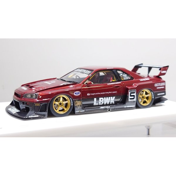 画像1: EIDOLON 1/43 LB-ER34 Super Silhouette SKYLINE Vino Rosso / Gummetallic Tow-tone color Limited 32 pcs.