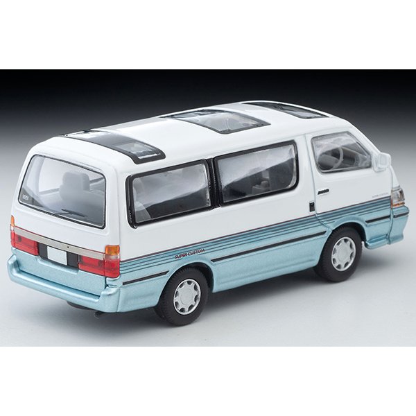 画像2: TOMYTEC 1/64 Limited Vintage Neo Toyota Hiace Wagon Super Custom (White/Light Blue) '90