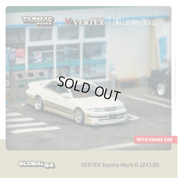 画像1: Tarmac Works 1/64 VERTEX Toyota Mark II JZX100 White Metallic