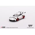 MINI GT 1/64 Porsche 911 (992) GT3 White/Pyro Red Accent Package (RHD)