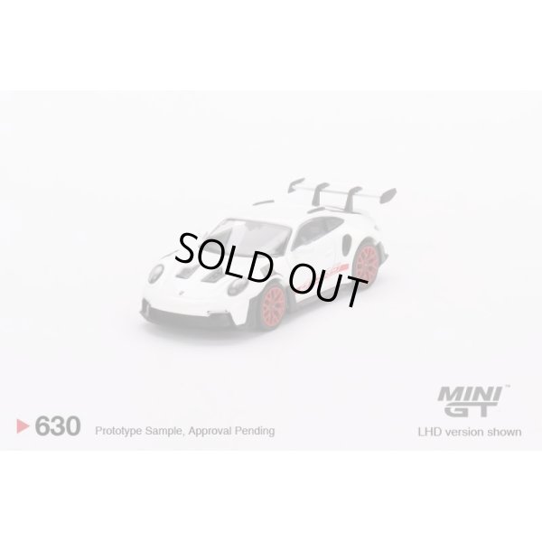 画像1: MINI GT 1/64 Porsche 911 (992) GT3 White/Pyro Red Accent Package (LHD)