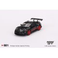MINI GT 1/64 Porsche 911 (992) GT3 RS Black w/Pyro Red (LHD)