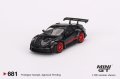 MINI GT 1/64 Porsche 911 (992) GT3 RS Black w/Pyro Red (LHD)