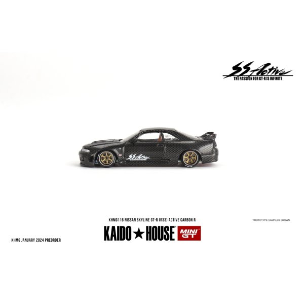 画像1: MINI GT 1/64 Nissan Skyline GT-R R33 Active Carbon R (RHD)