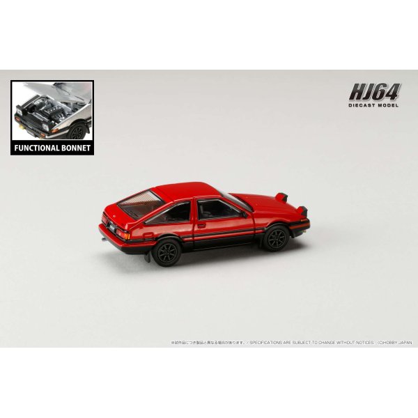 画像4: Hobby JAPAN 1/64 Toyota Sprinter Trueno GT APEX (AE86) JDM Style Red/Black