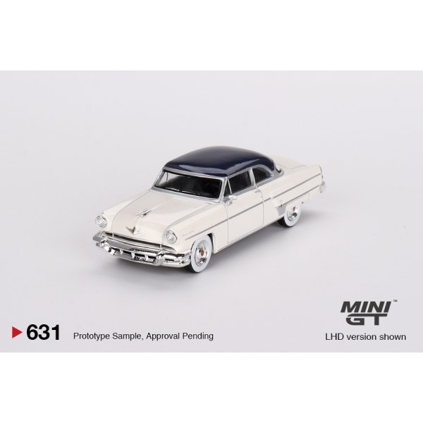 画像2: MINI GT 1/64 Lincoln Capri 1954 Arctic White/Atlantic Blue (LHD)