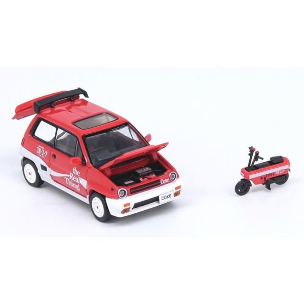 画像2: INNO Models 1/64 Honda City Turbo II "Coca-Cola" with Motocompo