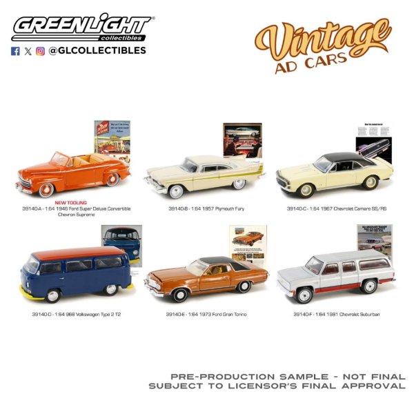 画像1: GREEN LiGHT 1/64 Vintage Ad Cars Series 10