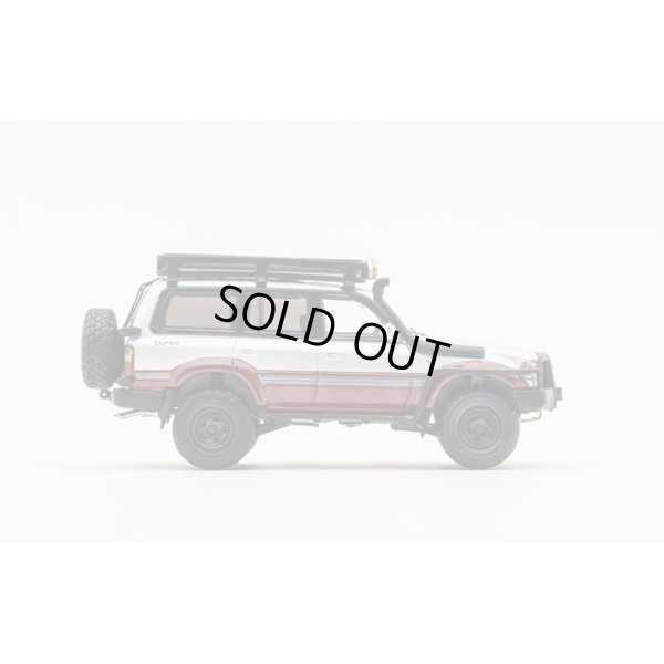 画像2: Gaincorp Products 1/64 Toyota Land Cruiser LC80 - Retrofit Version - LHD Silver/Maroon Red