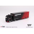 MINI GT 1/64 Mercedes-Benz Actors w/ Racing Transporter "ADVAN" (RHD)