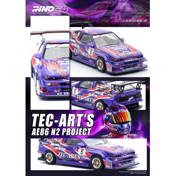 画像3: INNO Models 1/64 Toyota Sprinter Trueno (AE86) N2 PROJECT BY Tec-Art's