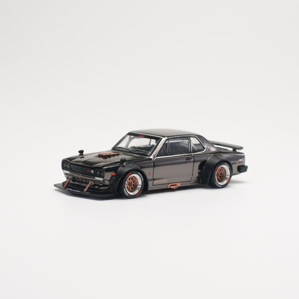 画像1: POP RACE 1/64 SKYLINE GT-R V8 DRIFT (HAKOSUKA) DARK CHROME