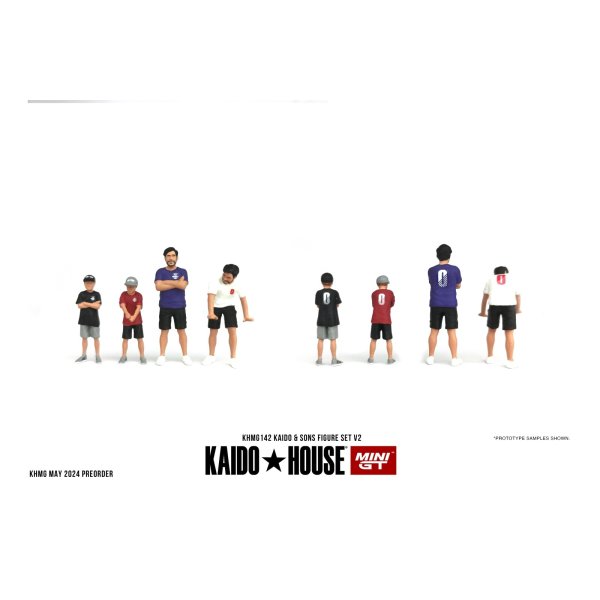 画像1: MINI GT 1/64 KAIDO HOUSE Figure Set Kaido & Sons V2