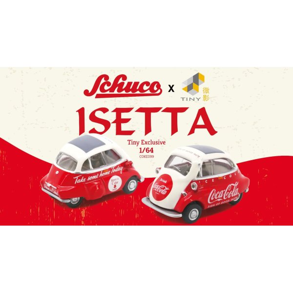 画像1: TINY 1/64 Schuco x Tiny Isetta "Coca-Cola"