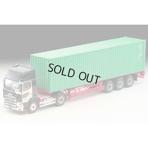 画像1: TOMYTEC 1/64 Limited Vintage NEO Hino Profia 40ft Marine Container Trailer (東邦車輛TC36H1C34) (Black)