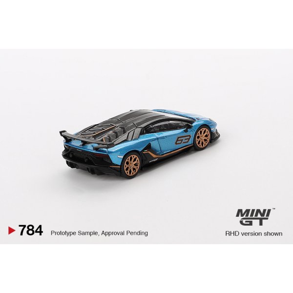 画像3: MINI GT 1/64 Lamborghini Aventador SVJ 63 Blue Aegir (RHD)