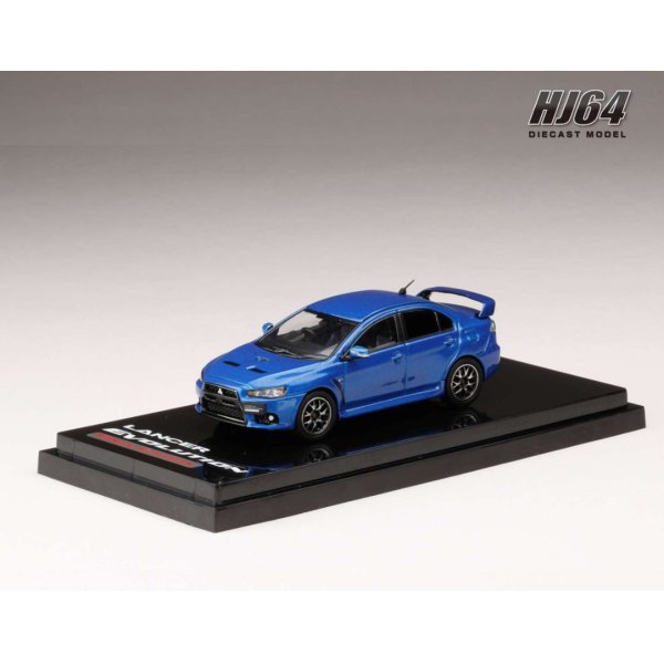 画像2: Hobby JAPAN 1/64 Mitsubishi Lancer Evolution X FINAL EDITION Lightning Blue Mica with Engine Display Model 