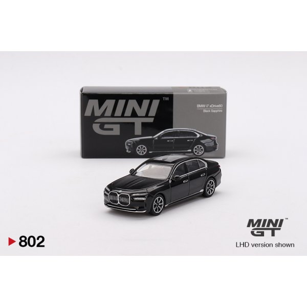 画像1: MINI GT 1/64 BMW i7 eDrive50 Black Sapphire (RHD)