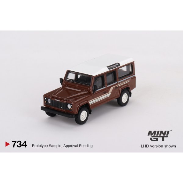 画像2: MINI GT 1/64 Land Rover Defender 110 1985 County Station Wagon Russet Brown (RHD)