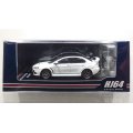 Hobby JAPAN 1/64 Mitsubishi Lancer Evolution X FINAL EDITION White Pearl / Black Roof with Engine Display Model