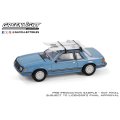 GREEN LiGHT EXCLUSIVE 1/64 1981 Ford Mustang Ghia Coupe with Ski Roof Rack - Medium Blue Glow