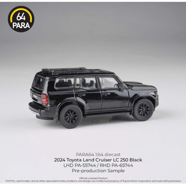 画像2: PARAGON 1/64 Toyota Land Cruiser 250 2024 Black RHD