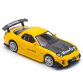 POP RACE 1/64 MAZDA RX-7 (FD3S) RE-AMEMIYA WIDEBODY YELLOW