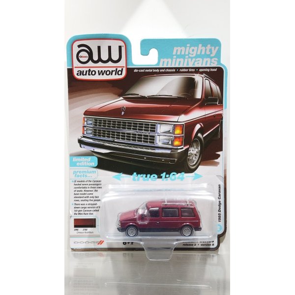 画像1: auto world 1/64 1985 Dodge Caravan Crimson Red / Black